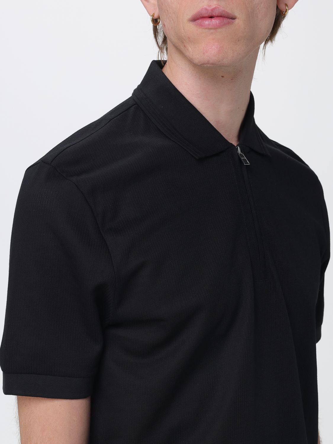 Polo Shirt Men color Black