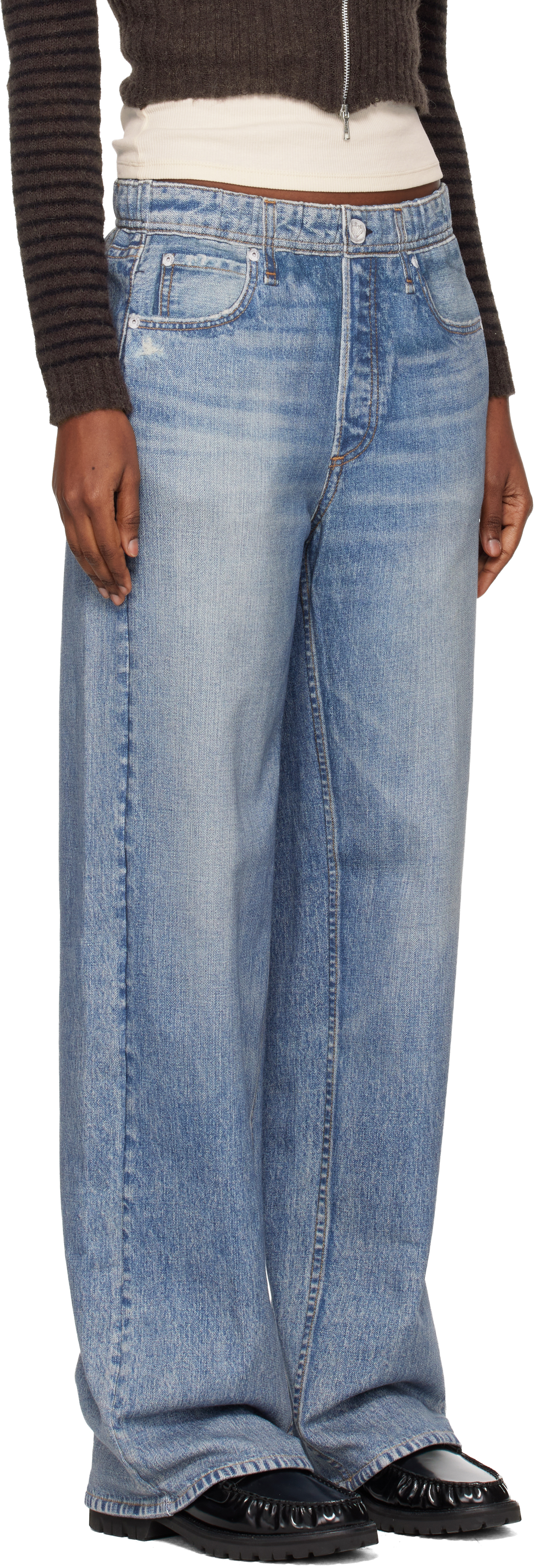 Blue rb Miramar Wide-Leg Jeans