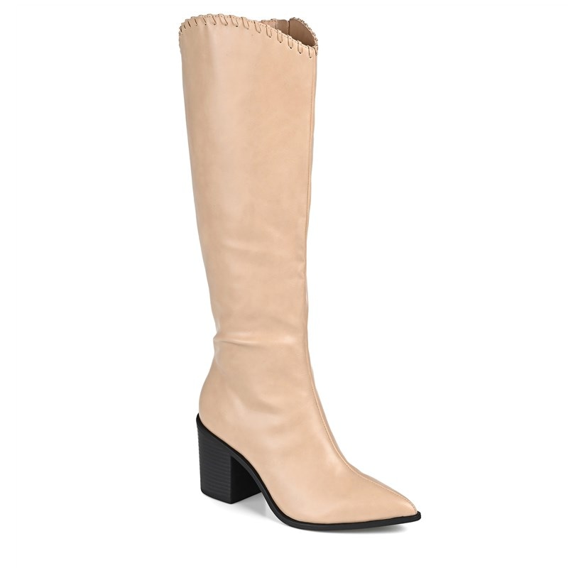 Women's Daria X-Wide Calf Knee High Western Boots (Tan)
