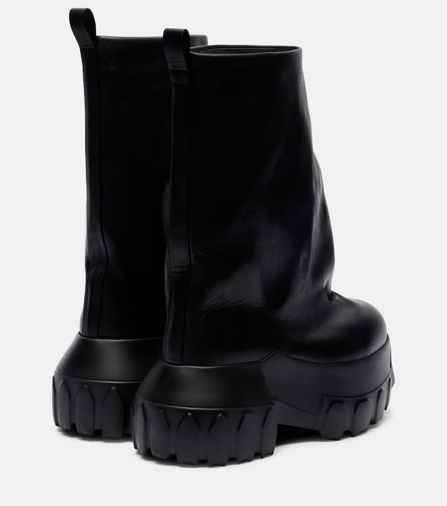 Mega Tractor leather mid-calf boots