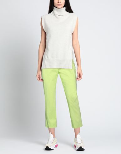 Liviana Conti Woman Pants Light green Size 4 Cotton, Polyamide, Elastane