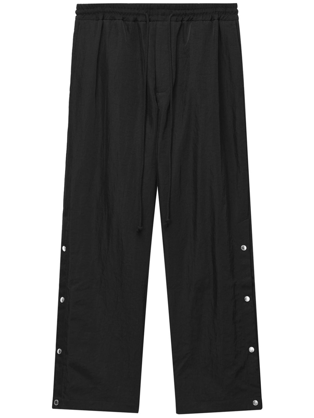 Side-button fastening trousers - Black