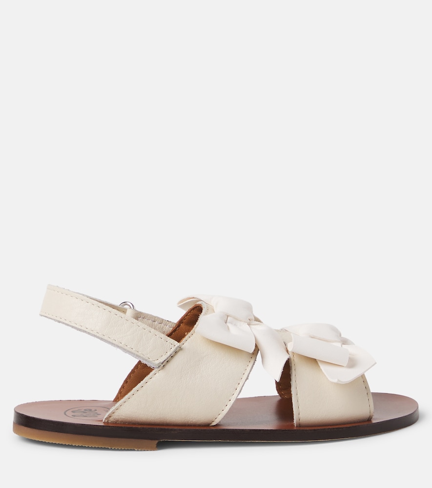 PèPè Charlotte bow-detail leather sandals