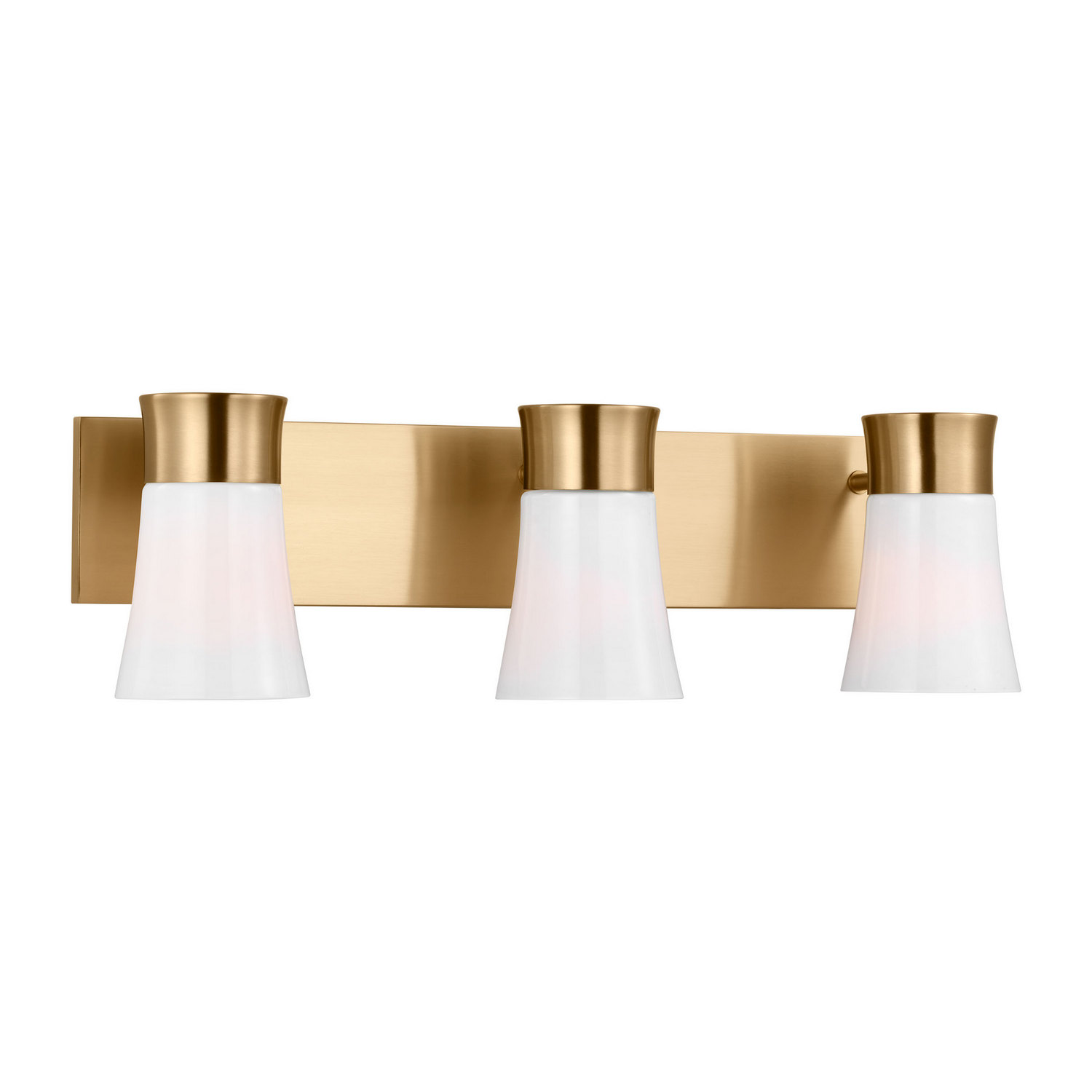 Satin Brass Bathroom Vanity Light from the Roy Collection