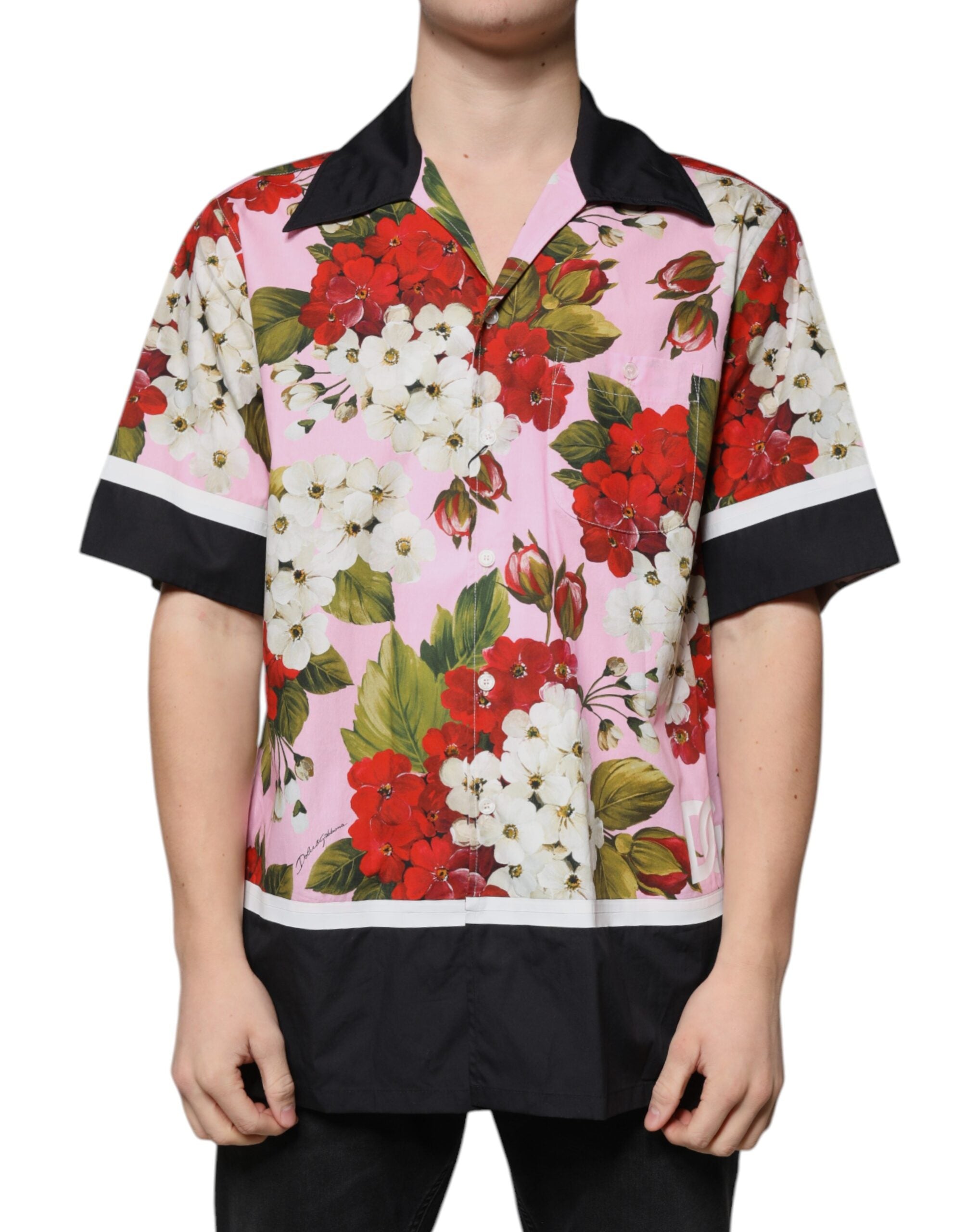 Floral Print Cotton Shirt — Multicolor