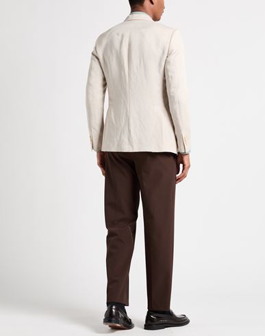 Man Blazer Cream Size 38 Lyocell, Linen