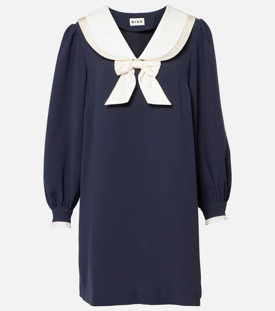 Halina bow-detail minidress