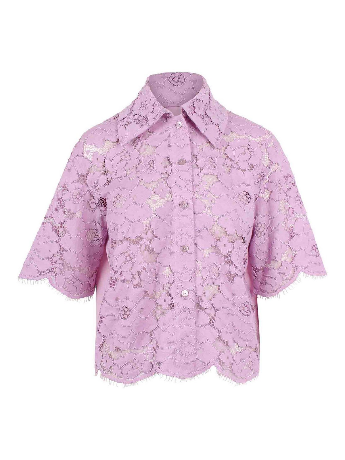 Floral embroidered shirt
