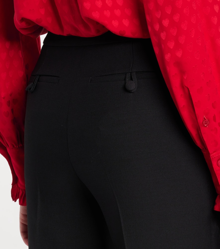 Wool and silk wide-leg pants