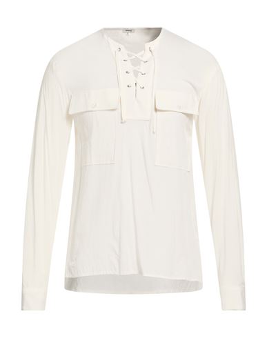 Man Shirt Ivory Size XXL Viscose
