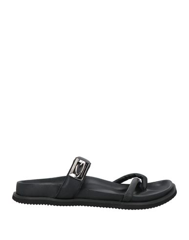 Woman Thong sandal Black Size 7 Leather