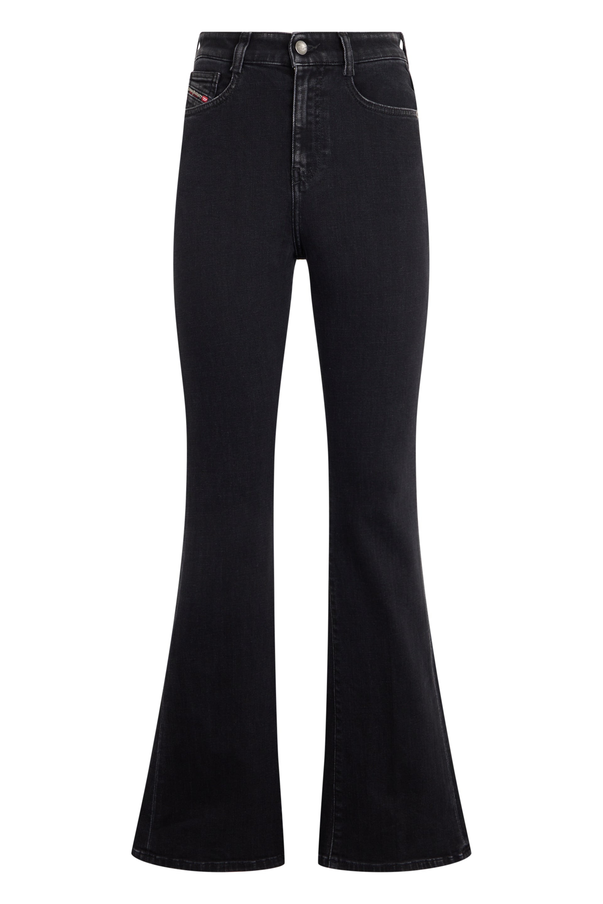 Women's Bell-Bottom Cotton Denim Jeans with Flared Fit