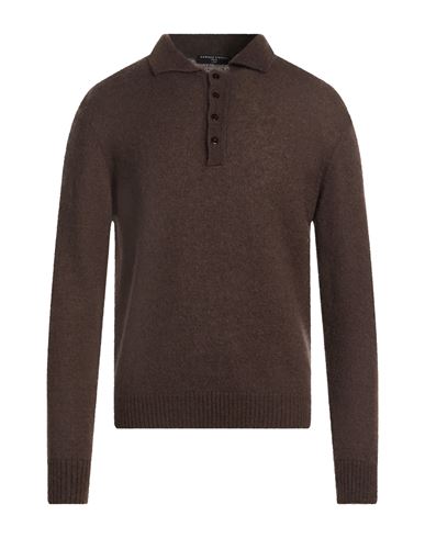 Lab Man Sweater Dark brown Size L Merino Wool, Superkid mohair, Cashmere