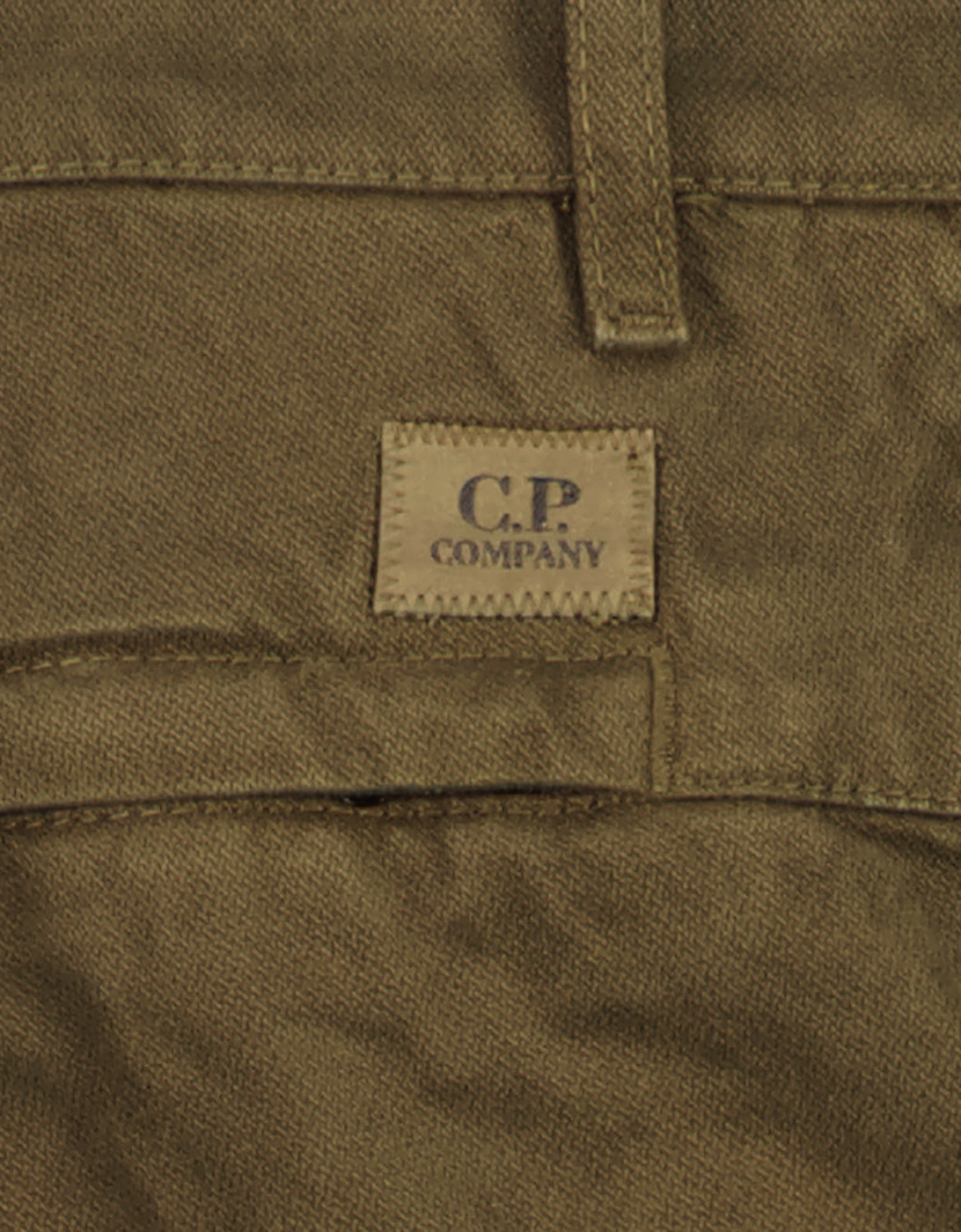 CP Company Men's Military Twill Logo Patch Trousers - Green
