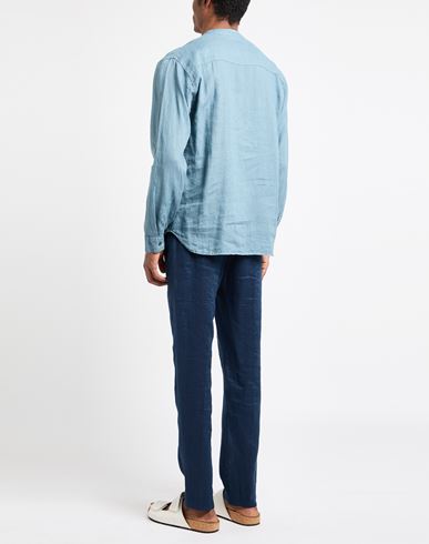 Man Shirt Pastel blue Size XL Linen