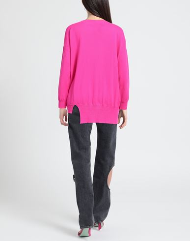Woman Sweater Fuchsia Size 8 Virgin Wool