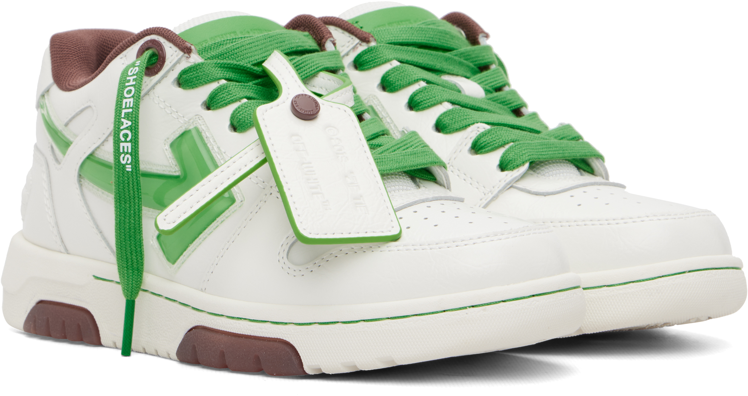 White 'Out Of Office' Bubble Arrow Sneakers