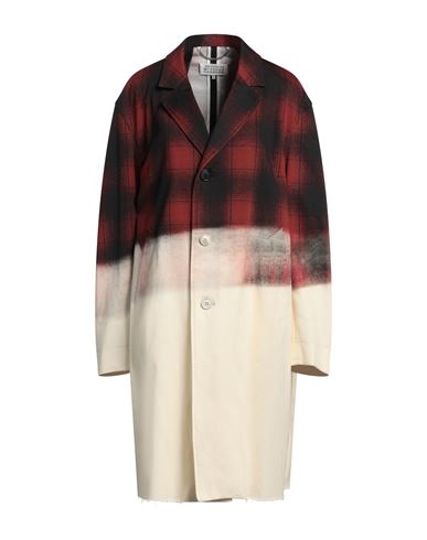 Woman Overcoat & Trench Coat Burgundy Size 10 Cotton