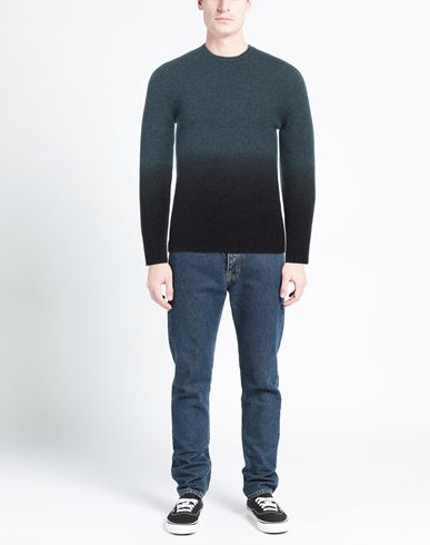 Alpha Studio Man Sweater Deep teal Size 40 Alpaca wool, Polyamide, Cotton, Modal, Elastane