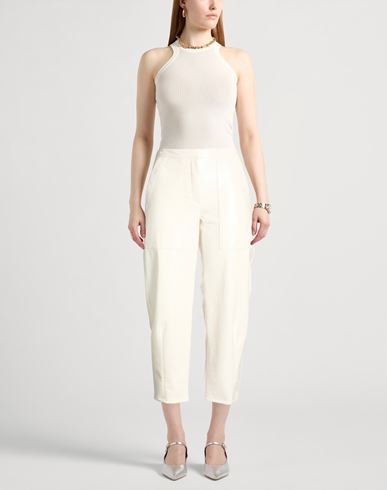 Woman Pants Ivory Size 2 Polyester, Polyurethane