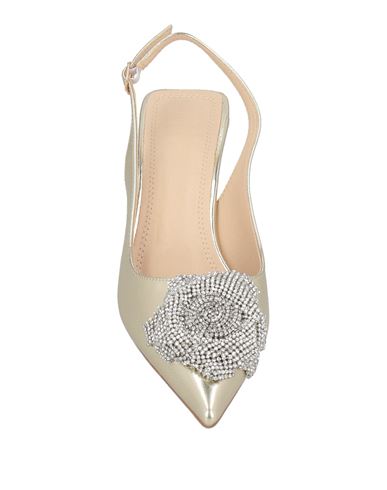 Woman Pumps Gold Size 8 Synthetisches Material