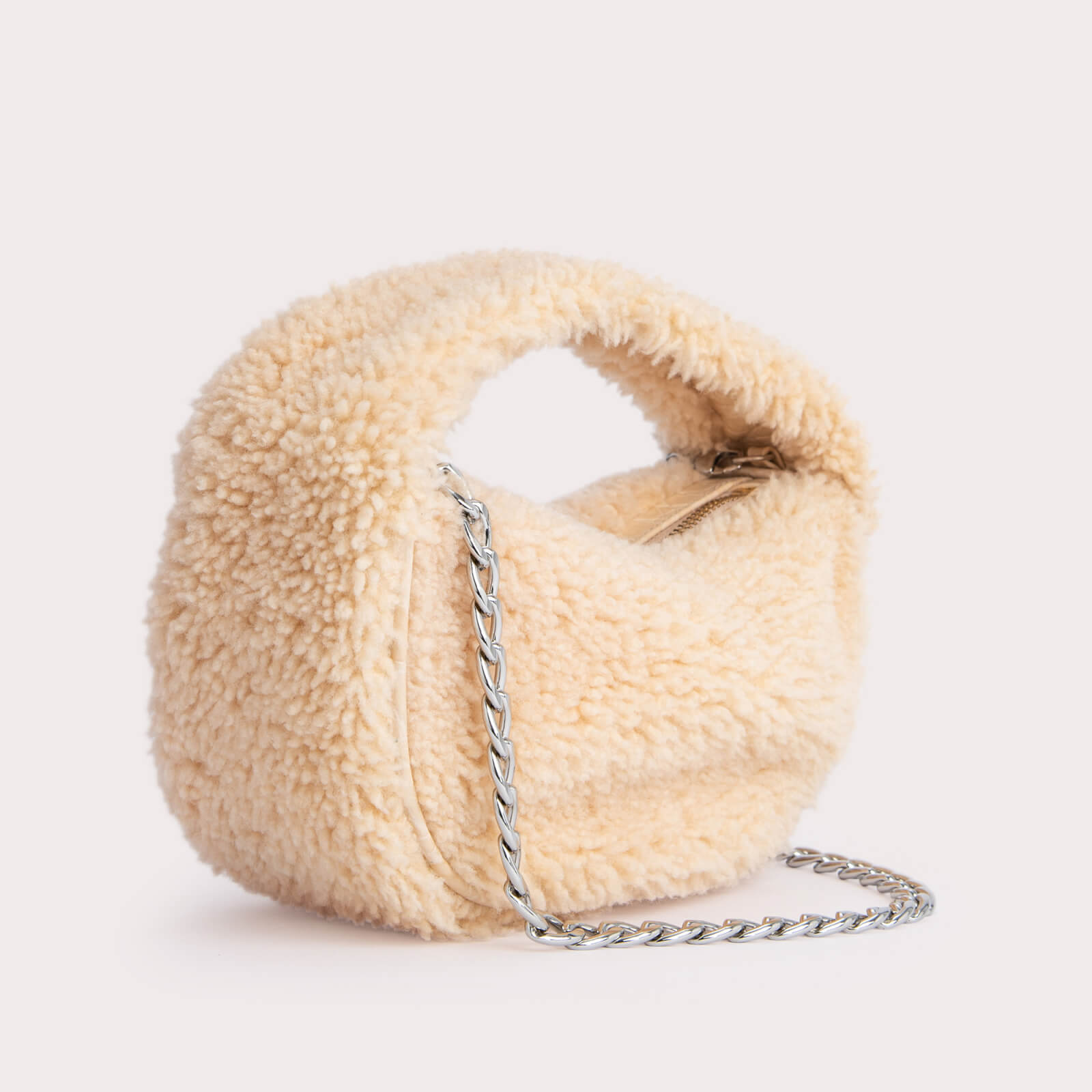 BY FAR Baby Cush Shearling Bag