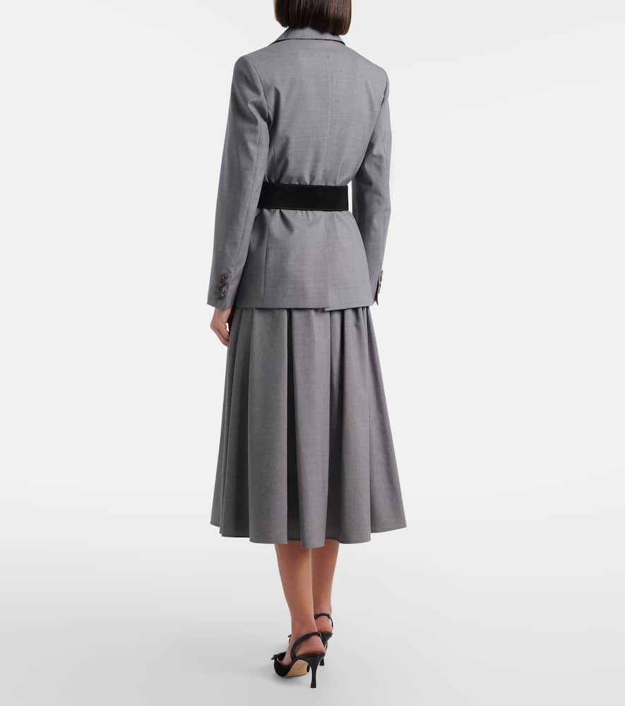 Livrea virgin wool midi skirt