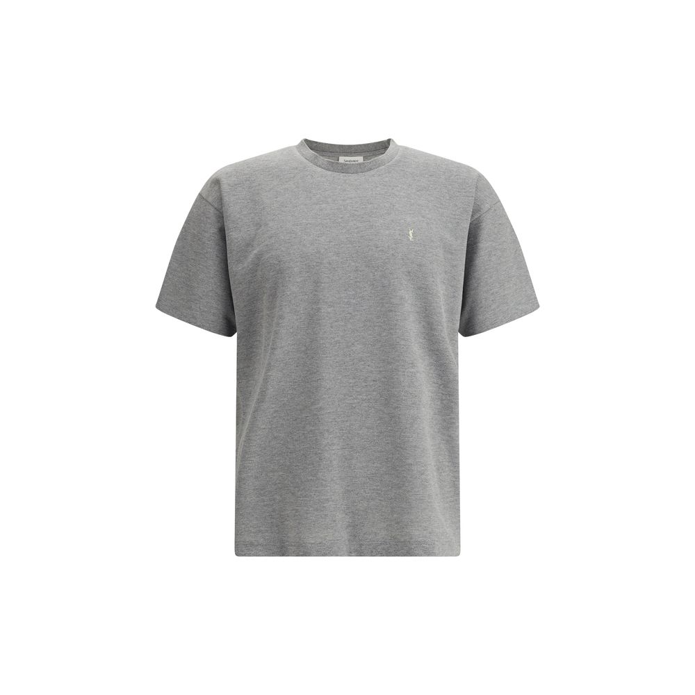 Logo-Embroidered Cotton T-Shirt — Gray
