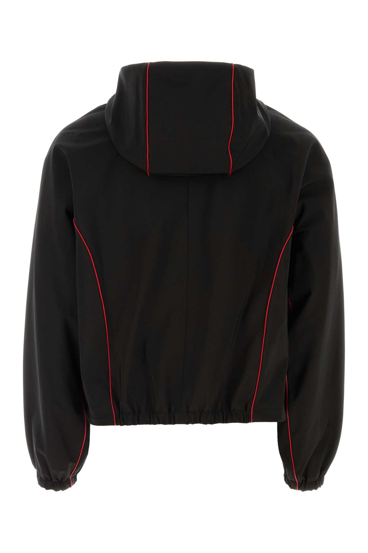 Black Polyester Blend Jacket