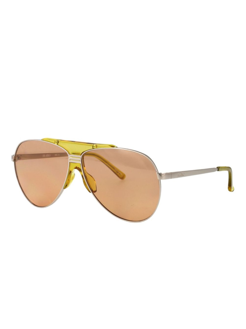 Brown Metallic Frame Sunglasses