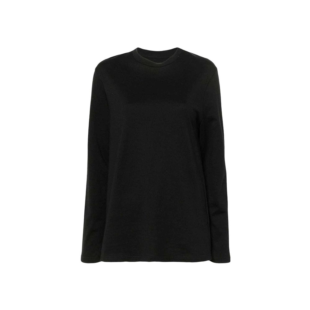 Long Sleeve Cotton T-Shirt — Black