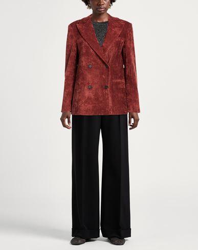 Momoní Woman Blazer Rust Size 8 Viscose, Cotton, Elastane