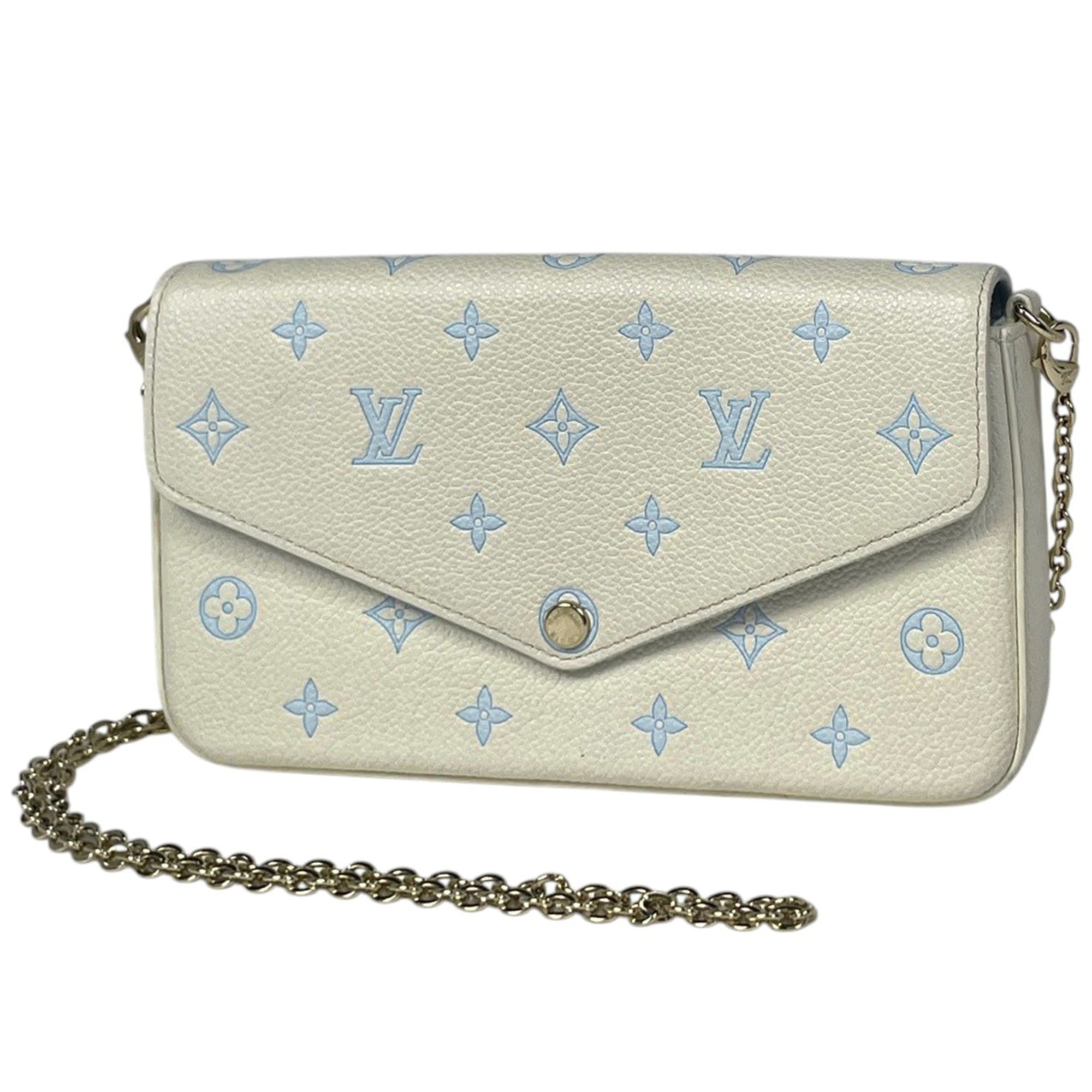 Louis Vuitton Blue White Monogram Empreinte Pochette Pre-Owned