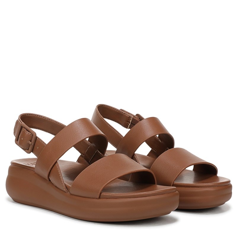 Women's Coast Wedge Sandals (Walnut Brown Faux Leather)
