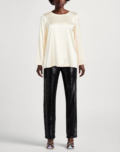 Malìparmi Woman Top Off white Size 4 Silk, Elastane