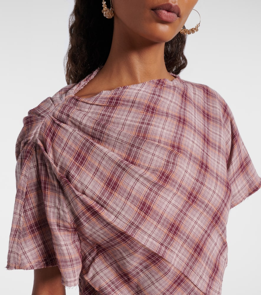 Neyela checked cotton T-shirt