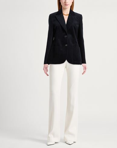 Woman Blazer Midnight blue Size 12 Cotton