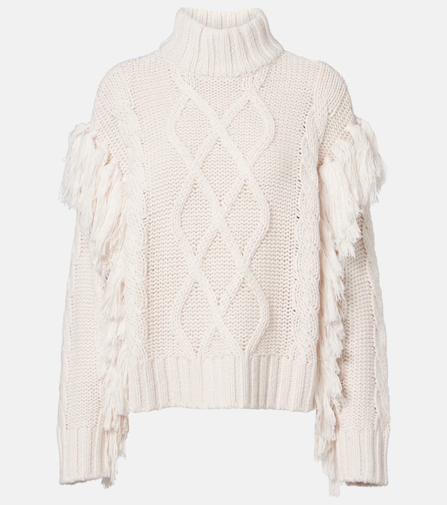 Turtleneck wool-blend sweater