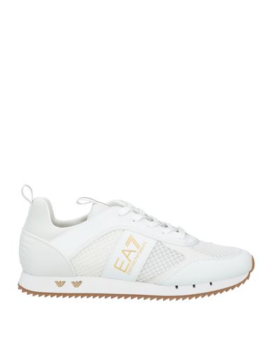 Man Sneakers White Size 10.5 Polyester, Elastane, Polyurethane coated, Thermoplastic polyurethane