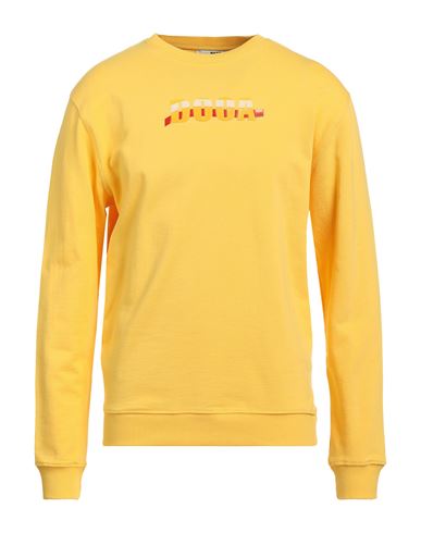 Man Sweatshirt Yellow Size S Cotton