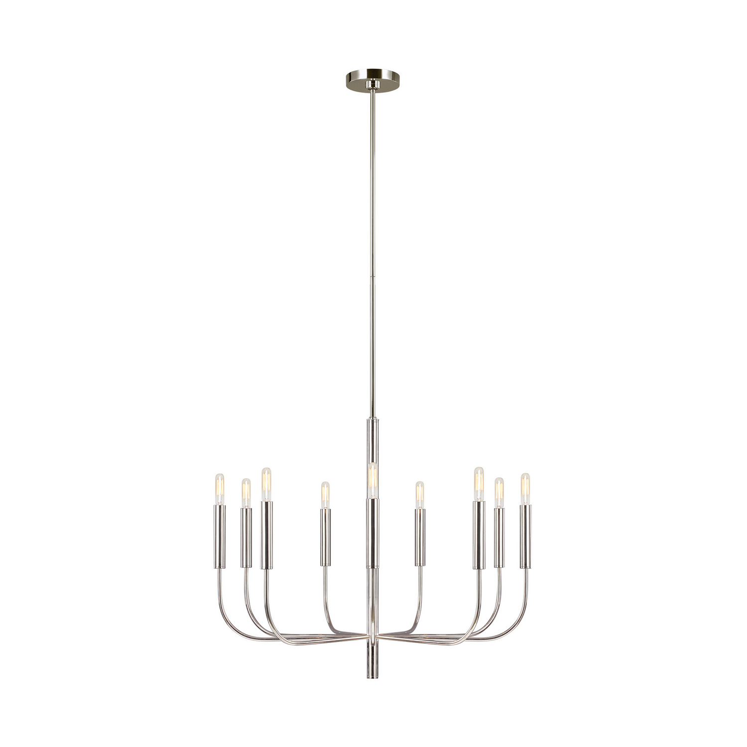 Visual Comfort Studio Brianna 9-Light Chandelier in Polished Nickel by Ellen Degenere