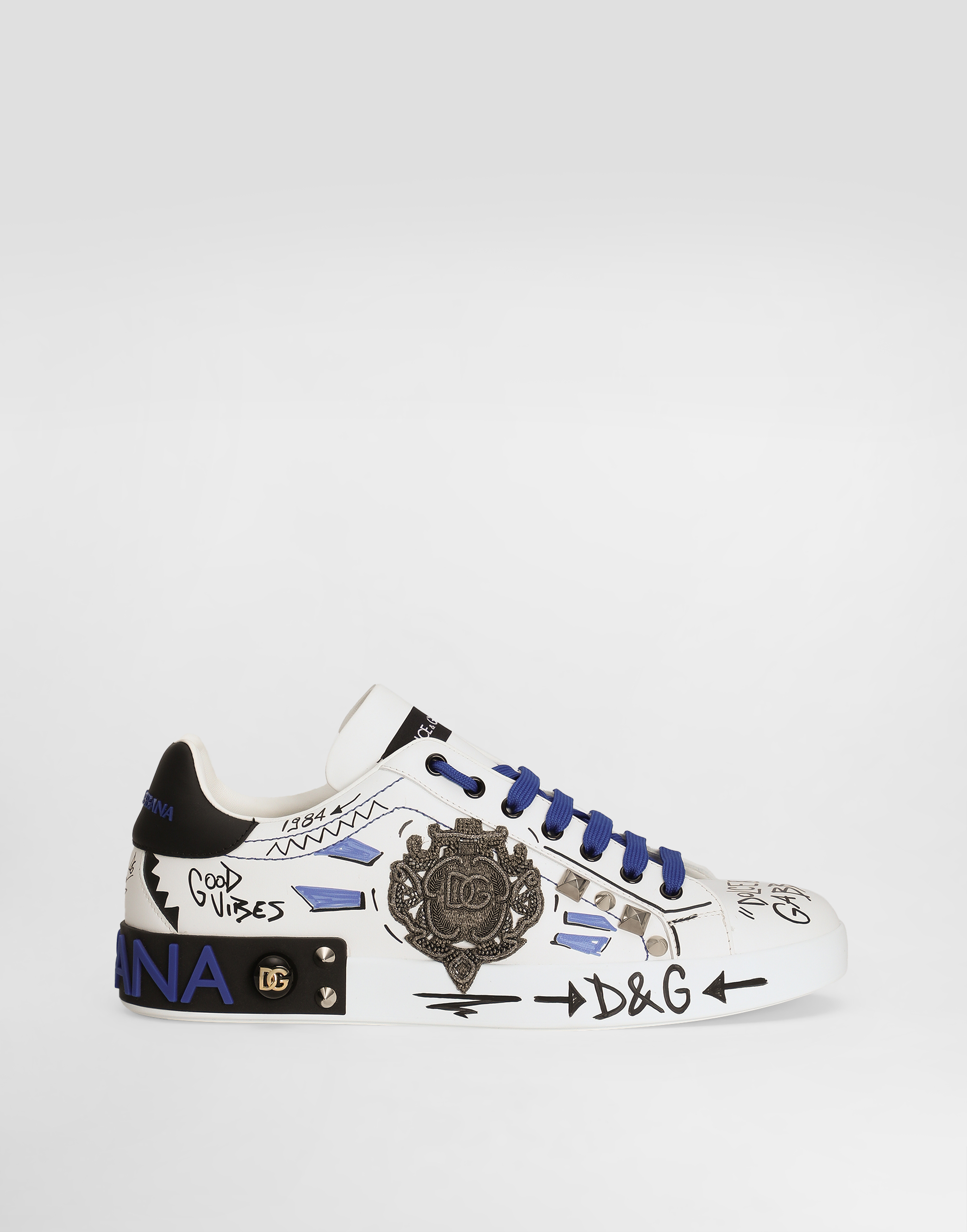 Calfskin Portofino sneakers with patch
