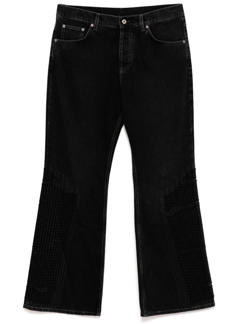 Patchwork flared jeans - Black
