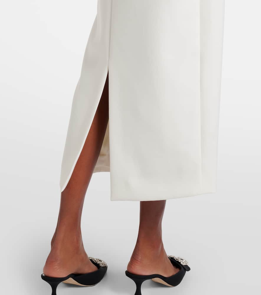 Crêpe midi dress