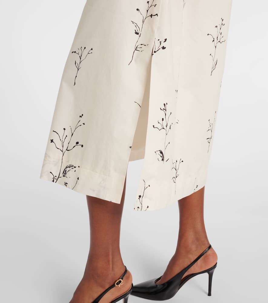 Corrie belted floral cotton midi dress