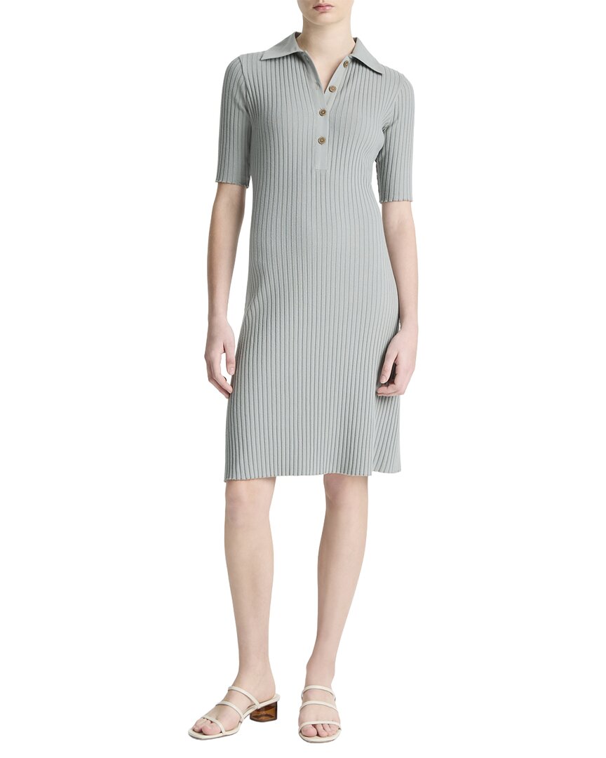 Elbow Sleeve Polo Mini Dress