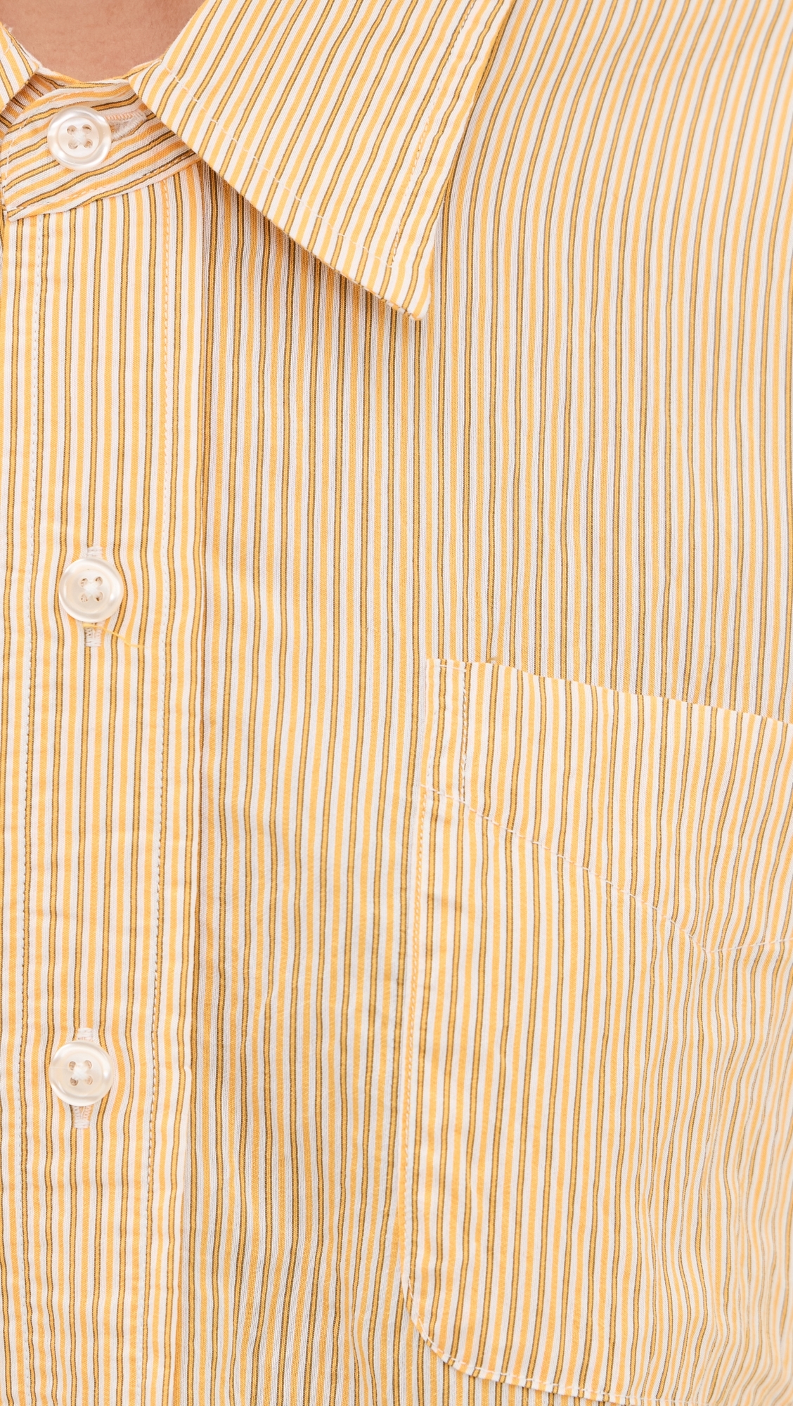 Drop Neck Shirt Orange Stripe