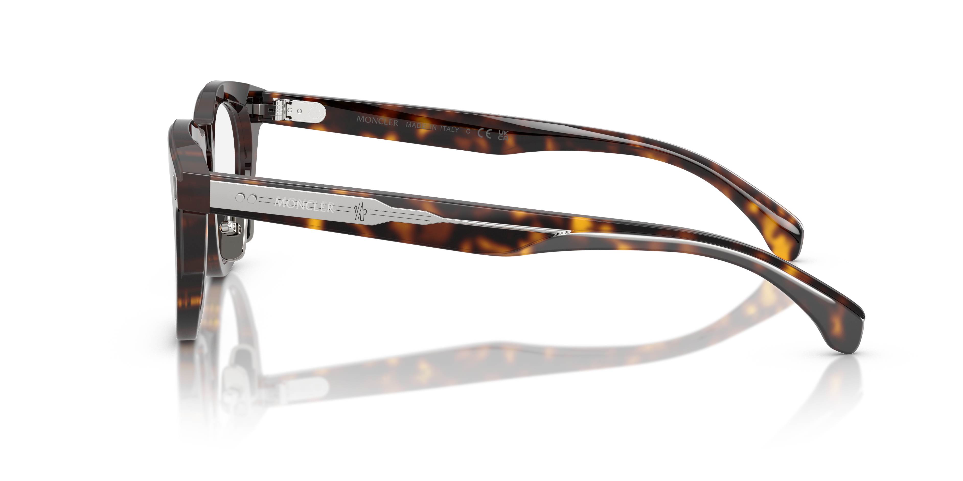 Moncler Unisex Moncler ME2004D 3002 Optical frames Acetate Turtle Transparent Pantos Norma