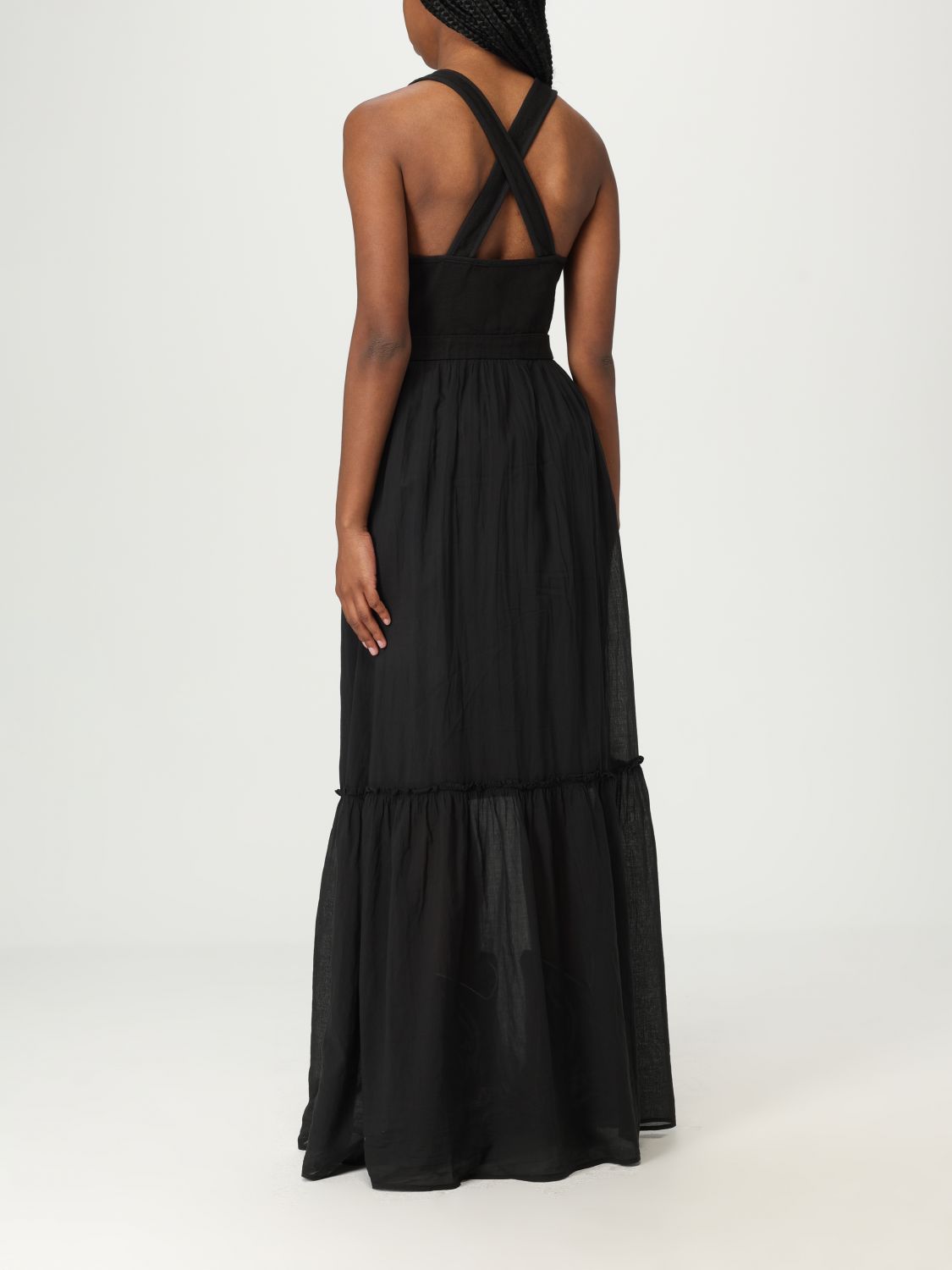 PINKO buckled long dress - Black