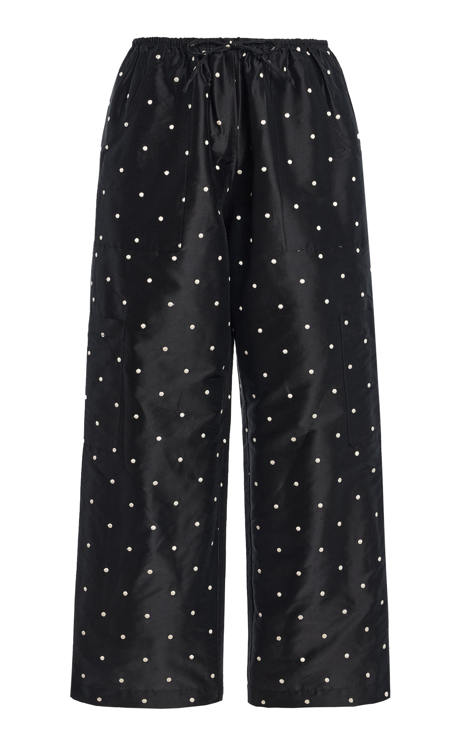 The Polka-Dot Silk Taffeta Cargo Pants - Moda Operandi